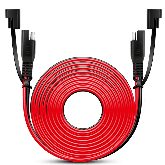 Wiring Harness Kit 16AWG 12FT SAE DC Extension Cable 2-Pin Wire Harness With Dust Cap