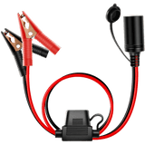 Wiring Harness Kit 16AWG Extension Cord Plug Socket With Battery Clamp Fuse Holder