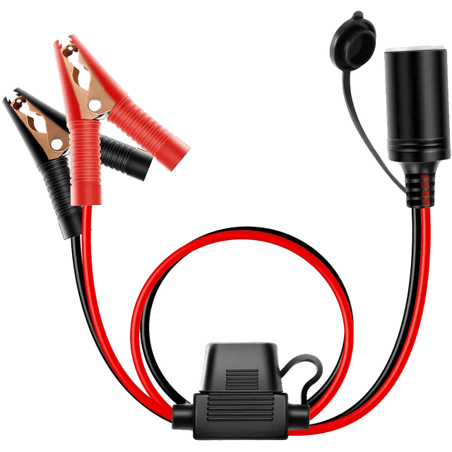 Wiring Harness Kit 16AWG Extension Cord Plug Socket With Battery Clamp Fuse Holder