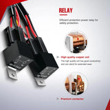 16AWG Wire Harness 4 Leads W/ 2 Gang Rocker Switch | 6 Fuses | 8 Spade Connectors Nilight