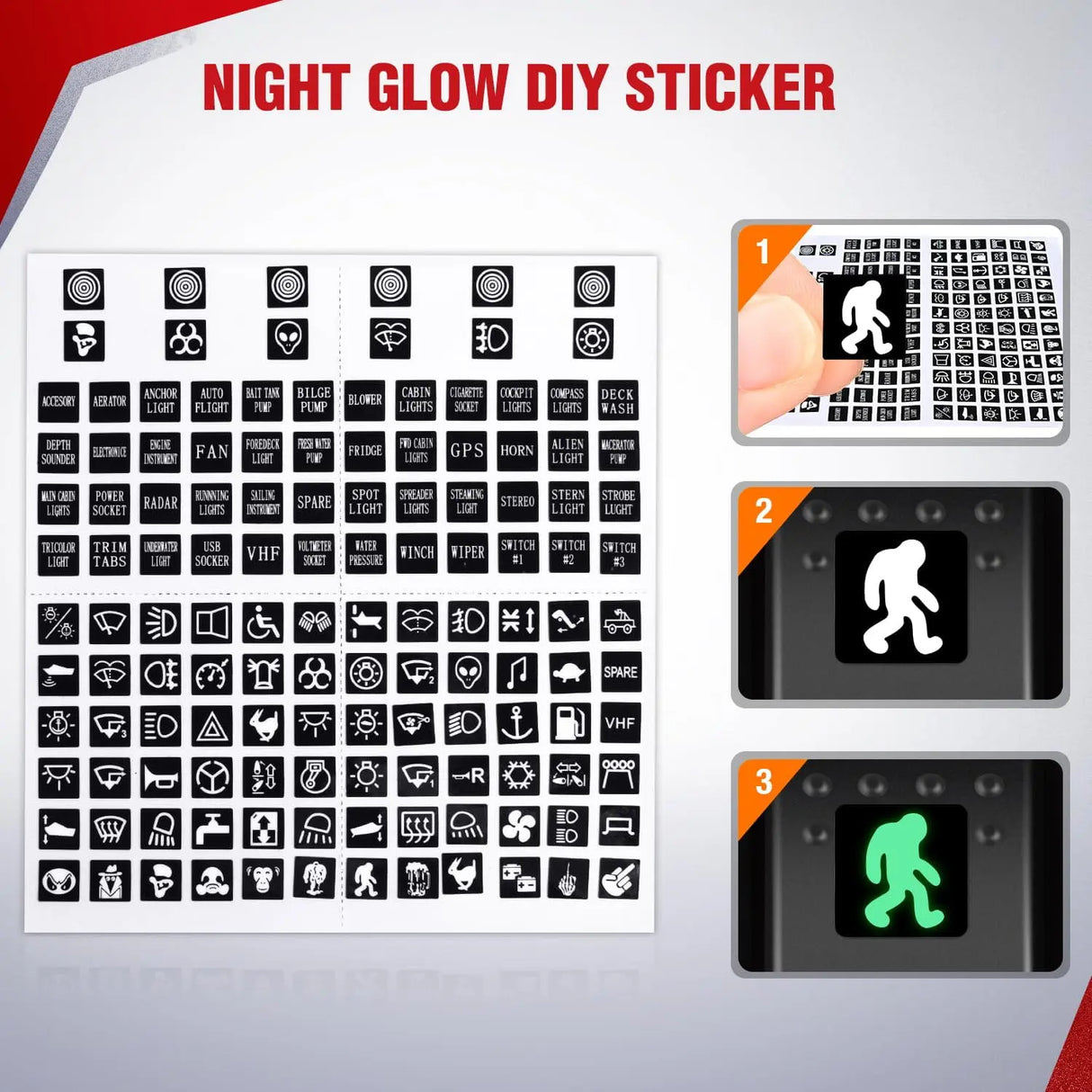 16AWG Wire Harness 4 Leads W/ 2 Gang Rocker Switch | 6 Fuses | 8 Spade Connectors Nilight