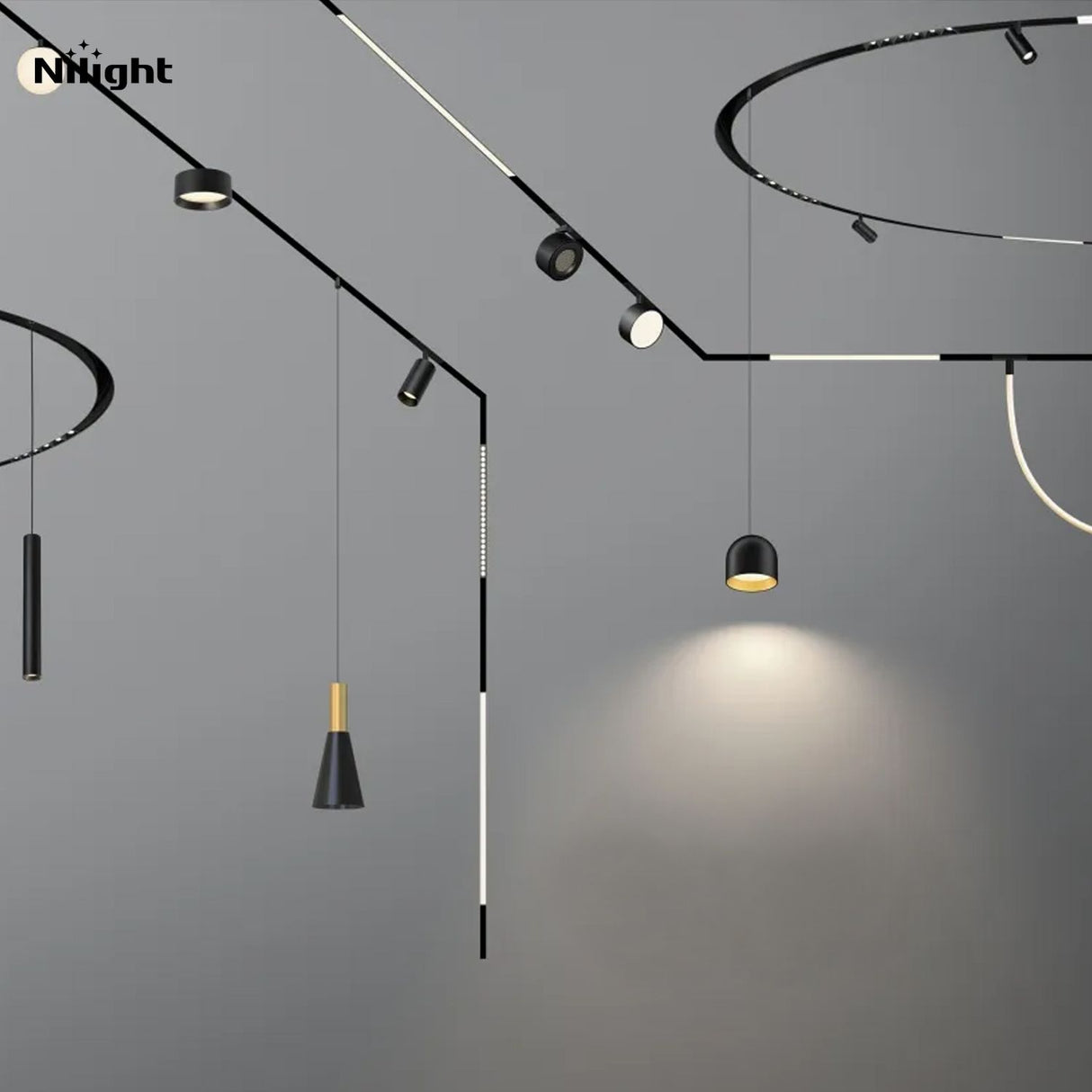 Electric track lighting units