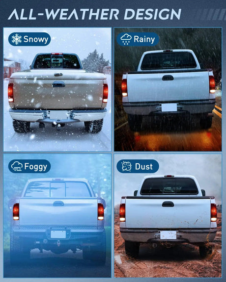 Taillight Assembly 1997 1998 1999 2000 2001 2002 2003 Ford F150 1997 1998 1999 Light Duty 1999 2000 2001 2002 2003 2004 2005 2006 2007 Ford Super Duty Taillight Assembly Dark Red Rear Lamp Replacement OE Style Passenger Side