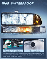 Headlight Assembly 1998-2005 Chevy Blazer S10 Headlight Assembly Black Case Clear Reflector