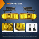 1999-2002 Chevy Silverado 1500 2500 2001-2002 Chevy Silverado 3500 2000-2006 Chevy Suburban Tahoe Amber Fog Light Assembly Nilight