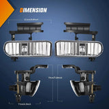 1999-2002 Chevy Silverado 1500 2500 2001-2002 Chevy Silverado 3500 2000-2006 Chevy Suburban Tahoe Fog Light Assembly Clear Lens Nilight