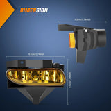 1999-2004 Ford Mustang Fog Lights Assembly Amber Lens 880 27W Bulbs Nilight