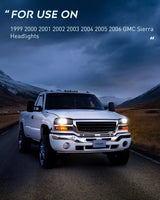 Headlight Assembly 1999-2006 GMC Sierra Yukon Headlight Assembly Black Case Clear Reflector