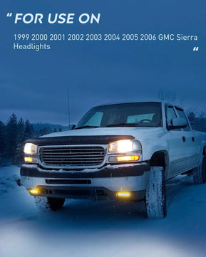 Headlight Assembly 1999-2006 GMC Sierra Yukon Headlight Assembly Chrome Case Clear Reflector