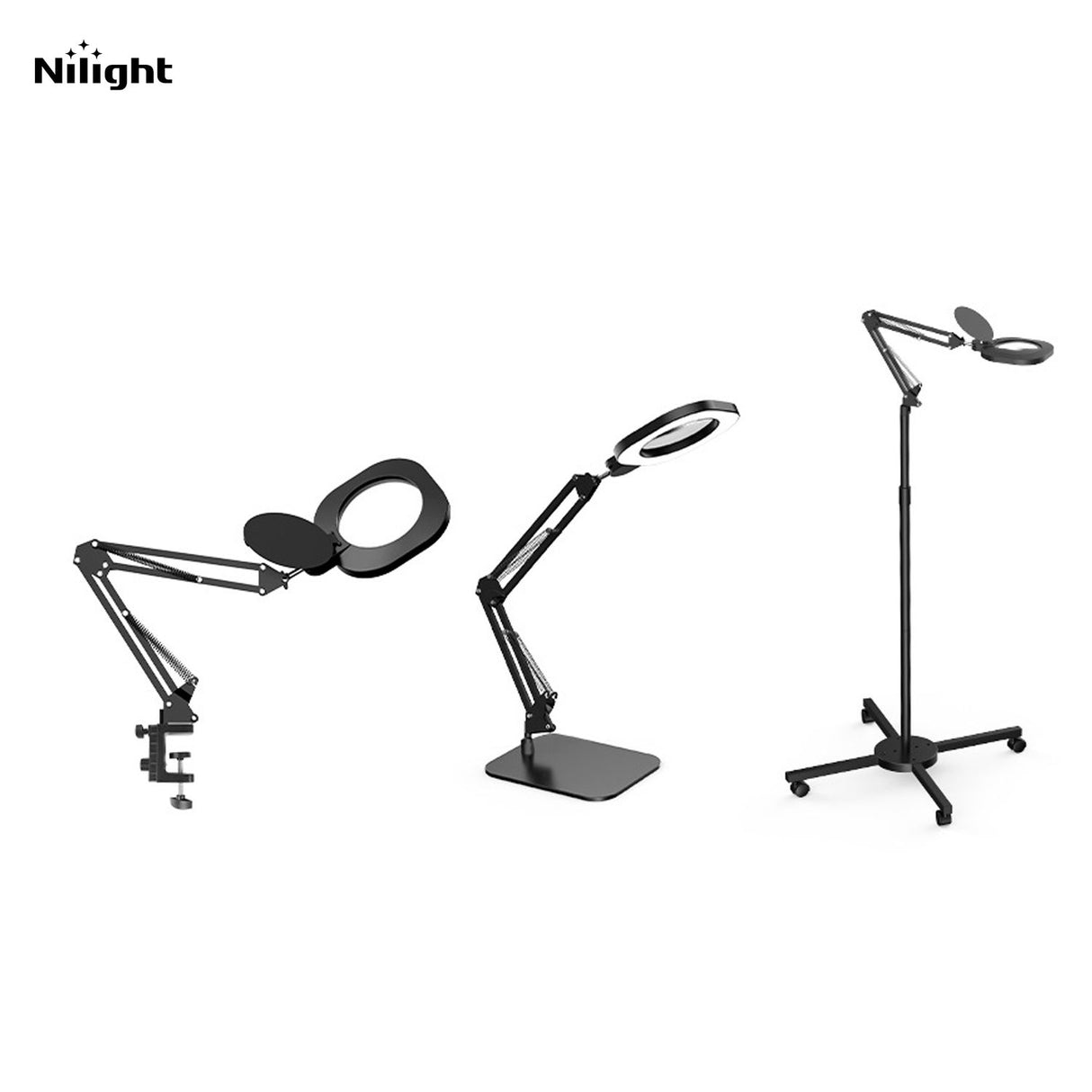 Electrical magnifying light fixtures