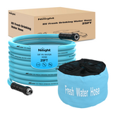 Nilight RV Parts RV Water Hose 25FT Garden Drinking Hoses with Storage Bag Leakproof Anti-Kink 5/8 Inch Inner Diameter Flexible Lightweight Freshwater Hose for RVs Campers Travel Trailer Boat Car Wash Accessories