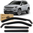 Rain Guards Vent Window Visors for Jeep Compass 2017 2018 2019 2020 2021 2022 2023 2024, in-Channel Rain Guards, Original Window Deflectors-4PCS