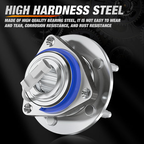 Nilight Front Wheel Hub and Bearing Assembly for Chevy Impala 2000 2002 2003 2004 2005 2006 2007-2011, Buick Lacrosse Allure 2005–2009, Cadillac DTS Eldorado, Buick Century, 5 Lug w/ABS, OEM 513121
