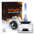 Nilight D3S HID Bulbs, 8000K Cool White D3S Bulb 35W High Low Beam Xenon Headlights Replacement, 2-Pack(NOT fit Halogen Headlight Assembly)