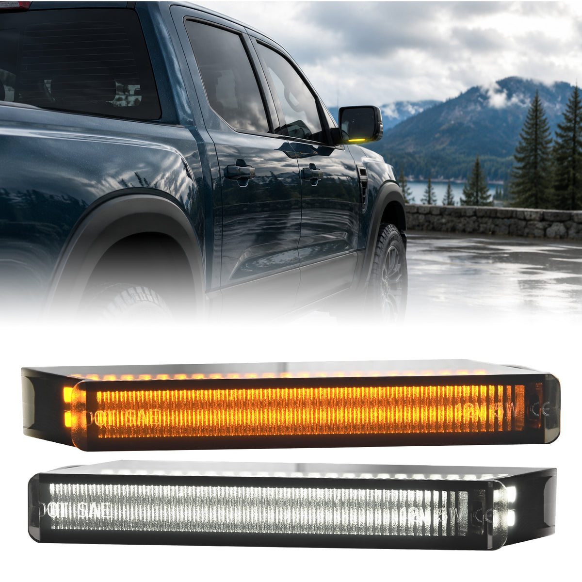Side Mirror Marker Light for 1997-2007 Ford Expedition 2004 2005 2006 2007 2008 2009 2010 2011 2012 2013 2014 Ford F150 2010 2011 2012 2013 2014 Ford Raptor 2006-2008 Lincoln Mark LT