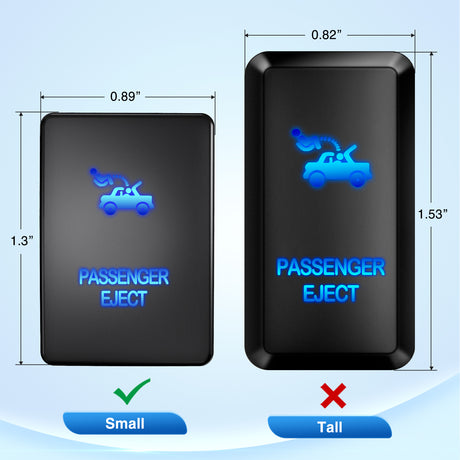 Nilight Passenger Eject Push Button Switch 12V ON Off Switches with Connector Wire Kit 1.28Inch x 0.87Inch Replacement for Toyota Sequoia Highlander Tacoma Tundra 4Runner RAVR Yaris