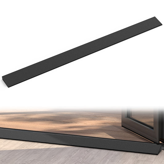 Curb Ramp 0.6Inch Rise Threshold Ramp for doorways, 39.4Inch Wide Low Profile Cuttable Rubber Access Door Ramp for Doorway, Curb, Home Steps, Bathroom