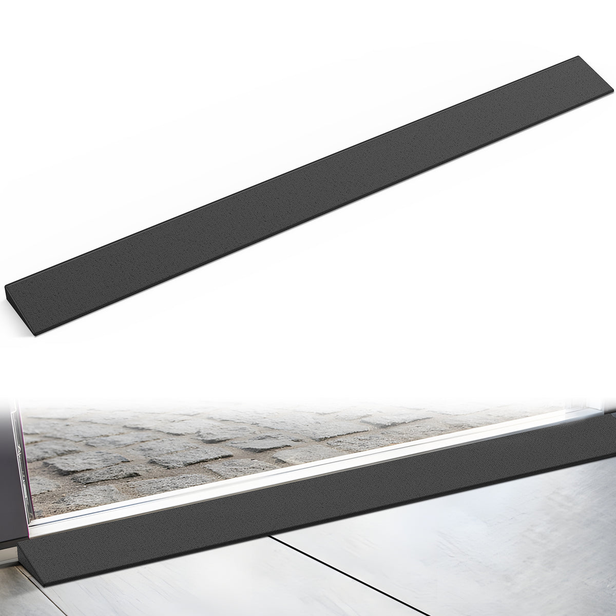 1Inch Rise Threshold Ramp for Doorways, 39.4Inch Wide Low Profile – Nilight