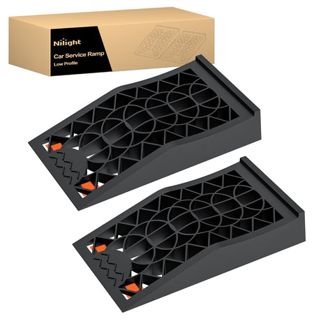Nilight Car Ramps, Portable Low Profile Vehicles Service Ramp for Home Garage Maintenance, 10,000lb GVW Capacity, 2 Pack