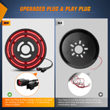Nilight Spare Tire Brake Light Red Double Row LED Ring 3rd Third Stop Rear Wheel Lights Plug and Play Fit for 2007-2017 Jeep Wrangler JK JKU