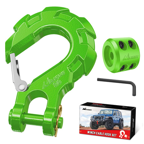 winch hook 3/8 inch Grade 70 Winch Hook Green