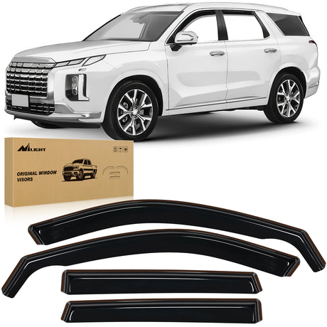 Rain Guards Vent Window Visors for Hyundai Palisade 2020 2021 2022 2023 2024 2025, in-Channel Rain Guards, Original Window Deflectors-4PCS