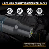 ignition coil pack 4pcs Ignition Coil Packs Fit for Toyota 2002 2003 2004 2005 2006 2007 2008 2009 Camry Highlander RAV4 Corolla Matrix Solara 2010 2011 2012 2013 2014 2015 Lexus Scion TC XB 2.4 2.0L OE# UF333 C1330 90919-02244