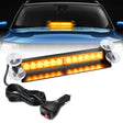 Nilight 12LED Traffic Advisor Strobe Light Bar Amber Emergency Warning Hazard Safety Dash Front/Rear Windshield Flashing Lights for Cars Trucks Police Firefighter Plow Construction Vehicles
