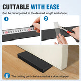 0.6Inch Rise Threshold Ramp for doorways, 39.4Inch Wide Low Profile Cuttable Rubber Wheelchair Access Door Ramp for Doorway, Curb, Home Steps, Bathroom