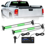 Nilight 144 LED Strobe Traffic Advisor Light Bar Green White with Controller 2 in 1 Automotive Emergency Warning Flashing Police Windshield Lights Bars for Cars Tow Plow Trucks Construction Vehicles