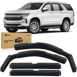 Nilight in Channel Rain Guards for Chevy Tahoe/GMC Yukon/Cadillac Escalade 2015 2016 2017 2018 2019 2020 Original Window Deflectors, Vent Window Visors-4PCS