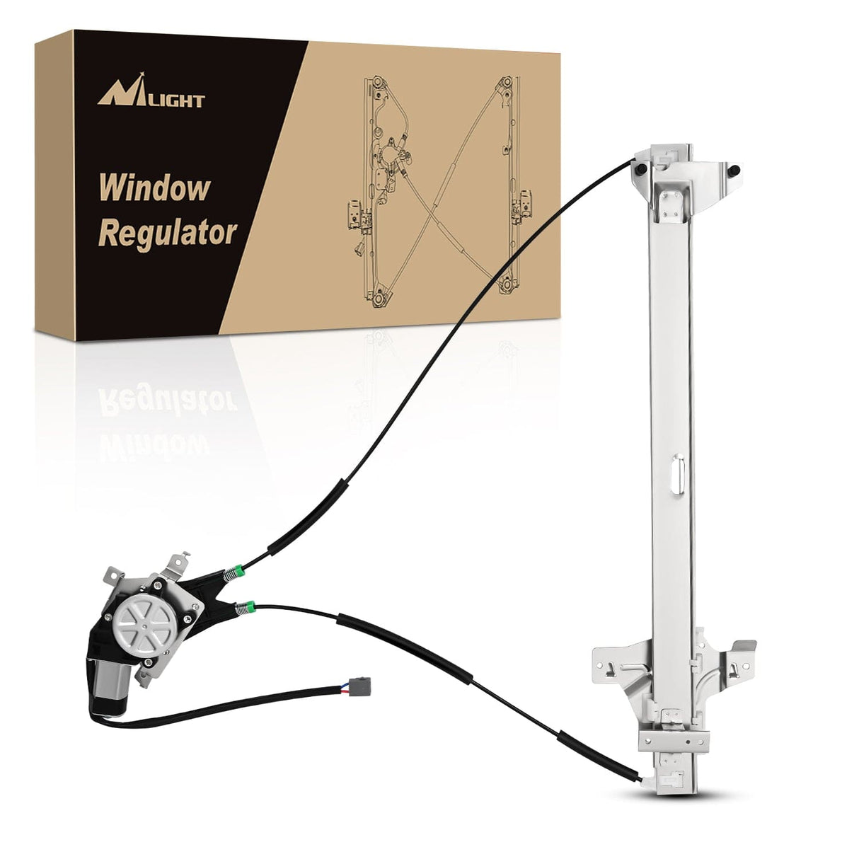 Nilight 741-586 Window Regulator/Motor Front Driver Side Compatible with 2003-2014 Ford E150 E250 Econoline E350 E450 E550 Super Duty 2004 2005 2006 2007 2008 2009 2010 2011 2012 2013 2014
