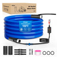 Nilight 15FT Heated Water Hose RV 5/8”Inside Diameter -45°F Freeze Protaction Antifreeze Garden Drinking Hoses with Saving Thermostat and Smart Heat System for Winter Camper Supply Accessories