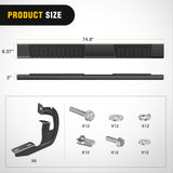 Nilight Running Boards 6 inch Side Step Nerf Bars Easy Bolt-On Installation