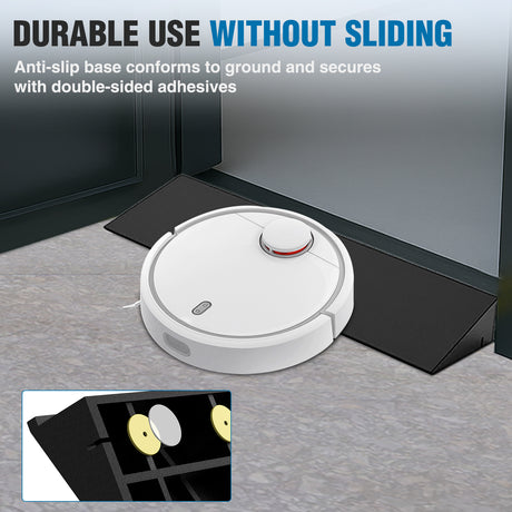 Nilight 2Inch Rise Threshold Ramp for Doorways, 19.7Inch Wide Low Profile Rubber Smooth Access Door Ramp for Doorway, Curb, Home Steps, Bathroom