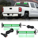 Led Strobe Light 24LED Emergency Strobe Traffic Advisor Light Bar 2 in 1 Green Dash Warning Safety Flashing Lights Front/Rear Windshield Construction Lights for Trucks Cars Plow Police Firefighter Vehicles