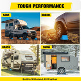 Nilight Wheel Chocks, Heavy Duty Wheel Stopper for Car, Truck, Trailer, RV, Caravan, Motorcycle, 8.3Inch x 9.2Inch x 4.7Inch, 2-Pack