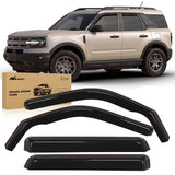 Rain Guards Rain Guards for Ford Bronco Sport 2021 2022 2023 2024 Original Window Deflectors,Vent Window Visors-4PCS