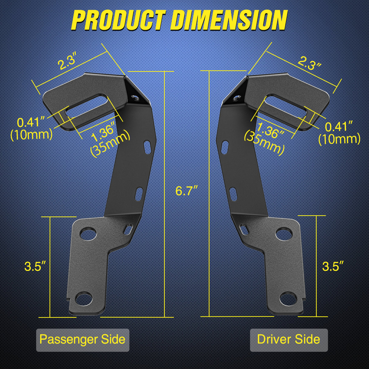 Nilight Ditch Light Brackets Hood Hinges Mount Bracket Kit for Auxiliary Offroad LED Pods Work Lighting Compatible with Toyota 4Runner 2009-2023 Tundra 2007-2021