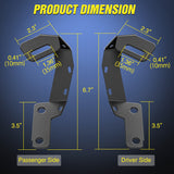 Nilight Ditch Light Brackets Hood Hinges Mount Bracket Kit for Auxiliary Offroad LED Pods Work Lighting Compatible with Toyota 4Runner 2009-2023 Tundra 2007-2021