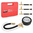 4pcs Fuel Pressure Gauge Tester Kit with 6.30 7.89 9.49 Fuel Line Fittings Nilight
