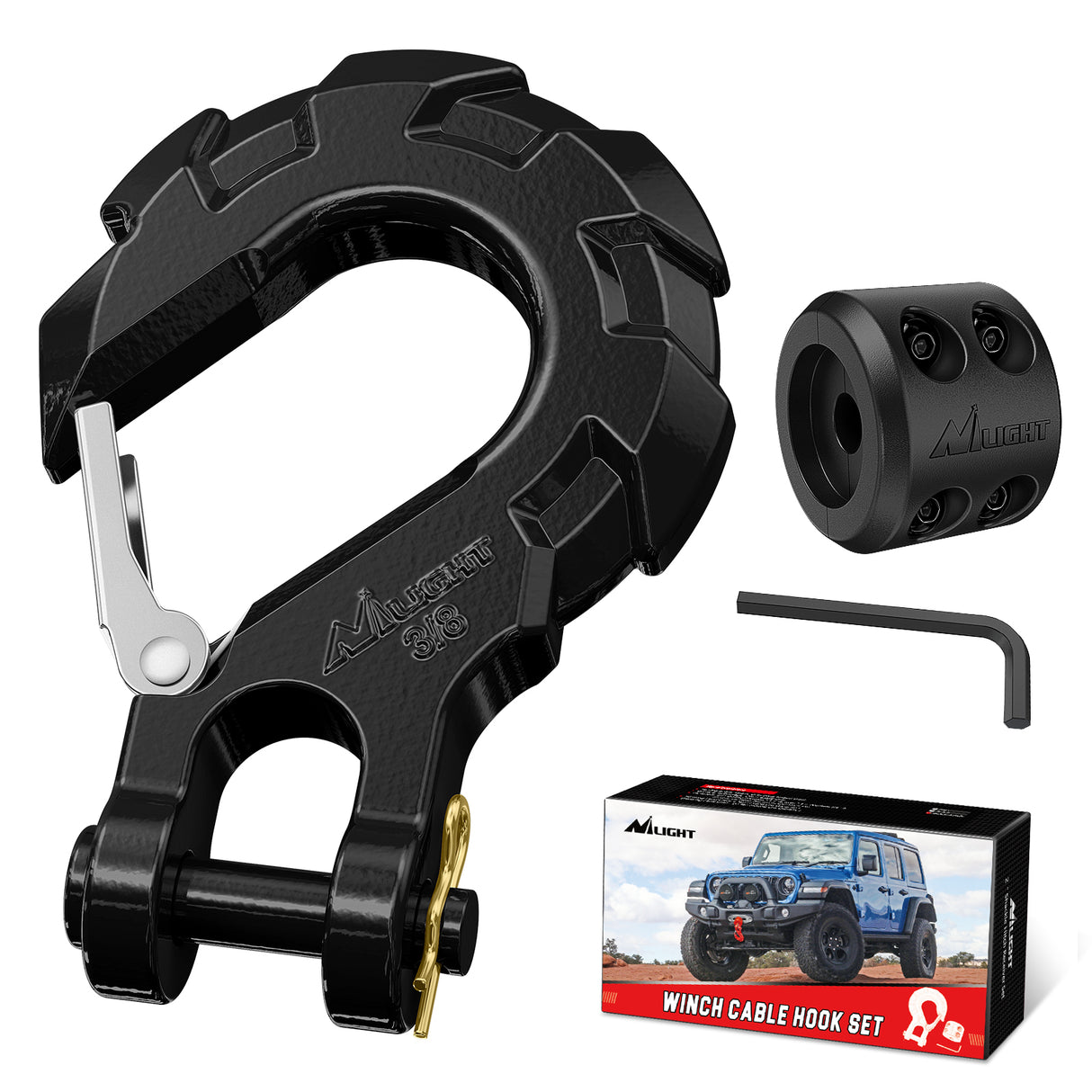 winch hook 3/8 inch Grade 70 Winch Hook Black