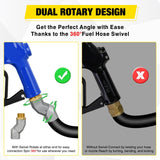 Fuel Hose Swivel 1 Inch NPT Fuel Hose Swivel, 360 Rotating Connector for Fuel Transfer Hose Nozzle Pump Diesel Gasoline Kerosene