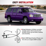 Power Window Regulator with Motor Rear Driver Side,Compatible with Cadillac Escalade/Chevy Tahoe/GMC Yukon 2002 2003 2004 2005 2006,Rear Left,748-228