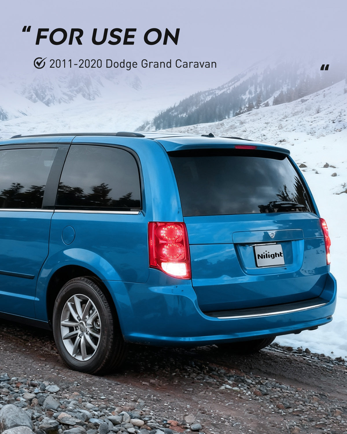 2011 2012 2013 2014 2015 2016 2017 2018 2019 2020 Dodge Grand Caravan Tail light Assembly Rear Lamp Replacement OE Style Driver Passenger Side