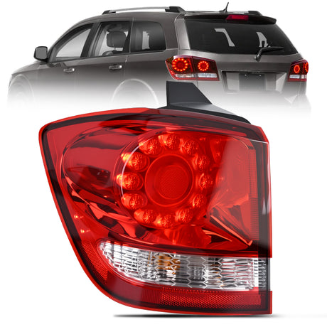 Nilight Taillight Assembly Compatible with 2011 2012 2013 2014 2015 2016 2017 2018 2019 2020 Dodge Journey Outer Tail Light Left Drive Side