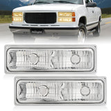 Signal Light Parking Turn Signal Light Compatible with 1988 1989 1990 1991 1992 1993 1994 1995 1996 1997 1998 Chevy GMC C10 C/K 1988-1999 Silverado Suburban Sierra Blazer Tahoe Yukon Front Bumper Lights
