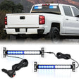 Nilight 24LED Emergency Strobe Traffic Advisor Light Bar 2 in 1 Blue White Dash Warning Safety Flashing Lights Front/Rear Windshield Construction Lights for Trucks Cars Plow Police Vehicles