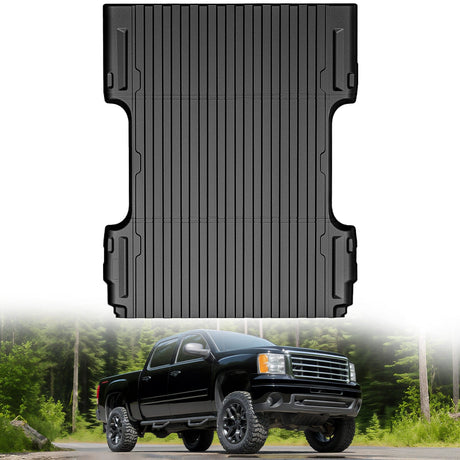 Nilight 6.6ft Rubber Short Trunk Bed for 007-2019 Silverado/Sierra 2500 3500HD & 1500 2007-2018, TPE Heavy-Duty Pick-up Bed Liner for Chevy GMC Accessories, Anti-Slip Texture, All Weather Protection