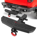 Trailer Hitch Hitch Step 2 Inch Receiver Universal Trailer Hitch Step Armor with Anti-Theft D-Ring Shackle Hitch Lock Stabilizer Anti-Slip Design Rear Bumper Guard for Pickups Trucks Vans SUVs ATVs